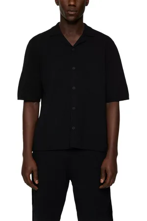 J Lindeberg Sal Short Sleeve Knitted Boucle Shirt