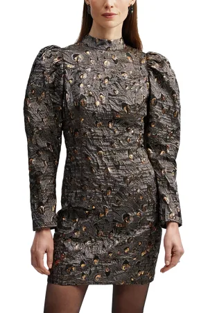 By Malina Catalina Metallic Mini Dress