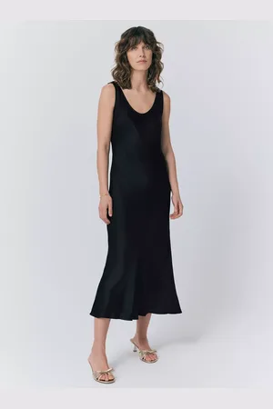 Ghost Palm Satin Slip Dress