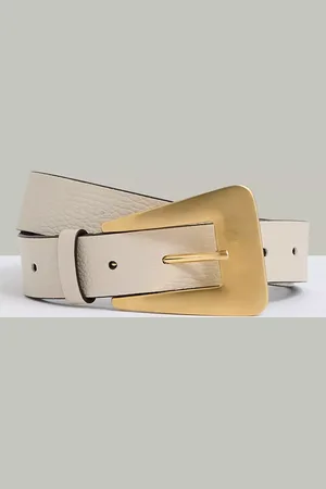 Reiss Louisa Statement Buckle Leather Belt