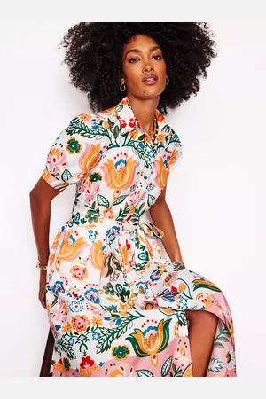 Boden Alexa Floral Shirt Maxi Dress