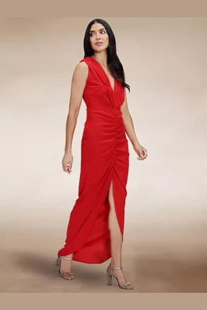 HotSquash V-Neck Ruched Maxi Dress