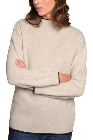 CELTIC & CO. Felted Funnel Neck Merino Wool Jumper