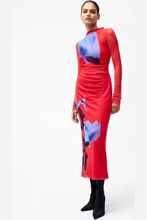 French Connection Smokey Floral Long Sleeve Dress