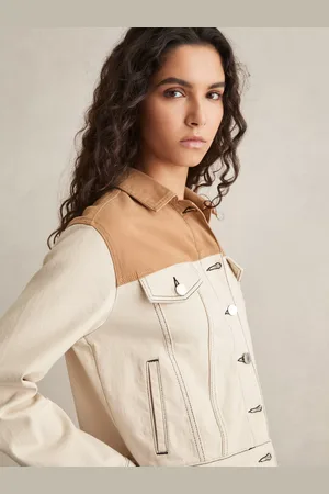 Reiss Maddie Contrast Yoke Denim Jacket