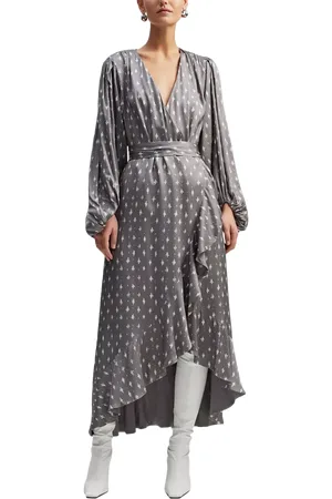 By Malina Blossom Wrap Midi Dress