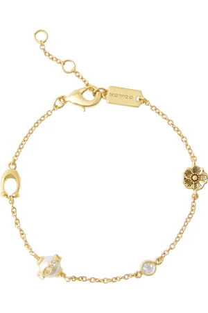 Coach Motif Charm Chain Bracelet
