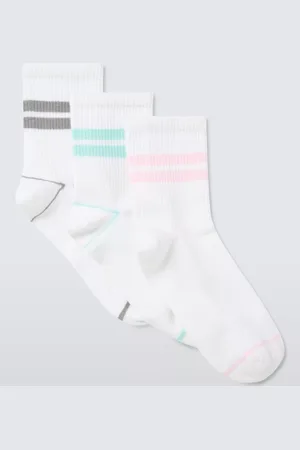 John Lewis Cropped Tube Socks, Pack of 3