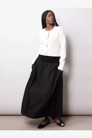 Albaray Jersey Waistband Cotton Maxi Skirt