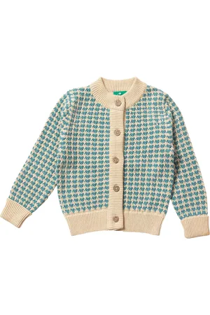 Little Green Radicals Baby Dogtooth Pure Organic Cotton Cardigan