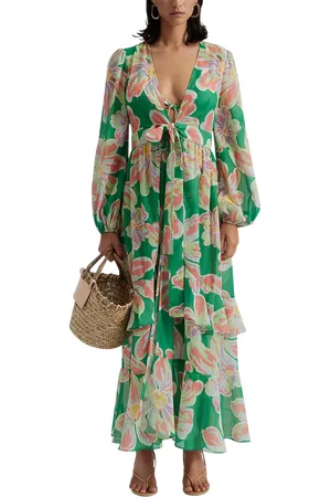 By Malina Mimmi Lily Tie Front Beach Dress