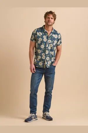 Brakeburn Cotton Regular Fit Bamboo Floral Shirt