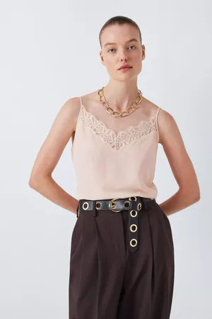 John Lewis Lace Trim Pure Silk Camisole