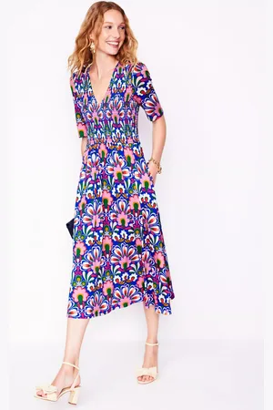 Boden Bethany Floral Smocked Jersey Dress