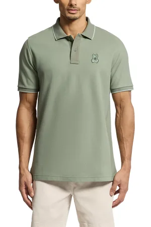 Bunny New Castle Cotton Regular Fit Short Sleeve Polo Shirt, Sea Spray
