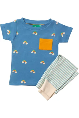 Little Green Radicals Baby Rainbows Organic Cotton T-Shirt & Jogger Set