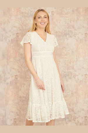 Yumi Lace Midi Skater Dress