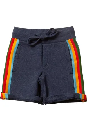 Little Green Radicals Baby Rainbow Stripe Pure Organic Cotton Shorts
