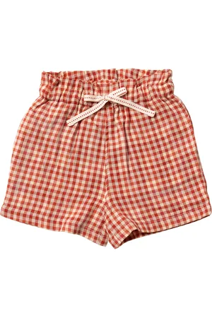 Little Green Radicals Baby Check Pure Organic Cotton Shorts