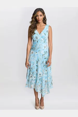 Gina Bacconi Cressida Floral Asymmetric Dress
