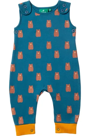 Little Green Radicals Baby Organic Cotton Teddy Bears Everyday Dungarees
