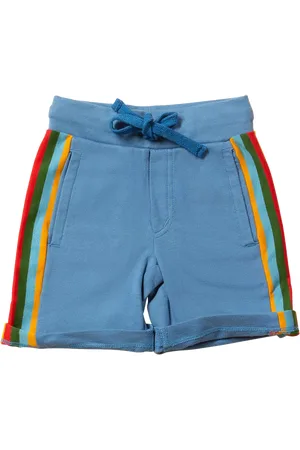 Little Green Radicals Baby Rainbow Stripe Pure Organic Cotton Shorts