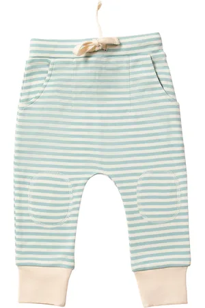Little Green Radicals Baby Striped Knee Patch Joggers