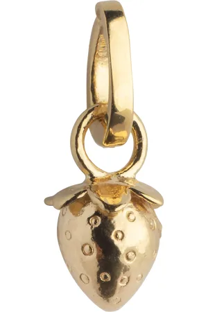 Enamel Sunny Strawberry Charm, Gold