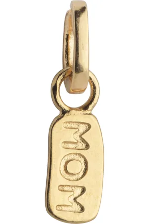 Enamel Mom Tag Charm, Gold