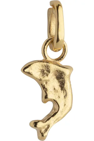 Enamel Joyful Dolphin Charm, Gold