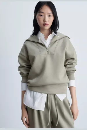 MANGO Guesa Zip Neck Sweatshirt