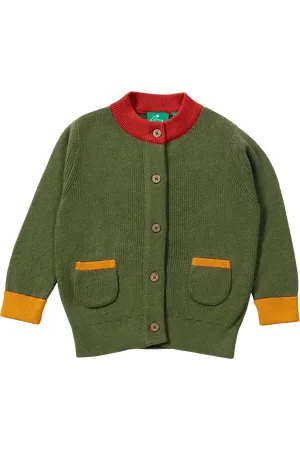 Little Green Radicals Baby Organic Cotton Knit Cardigan