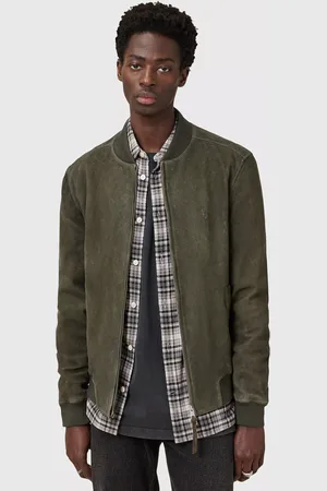 AllSaints Buckley Suede Bomber Jacket