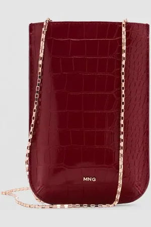 MANGO Leonor Croc Effect Shoulder Phone Case