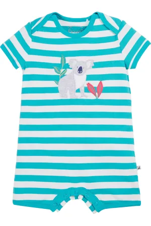 Frugi Baby Rue Organic Cotton Stripe Applique Romper