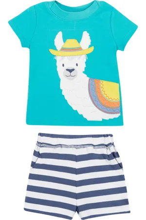 Frugi Baby Llama Stripes Pure Organic Cotton Easy On Outfit