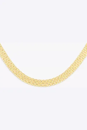 IBB 18ct Yellow Graduated Bismark Collar Necklace