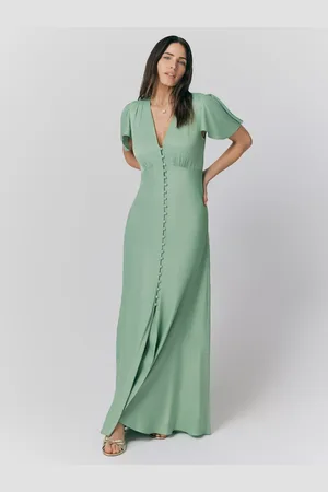 Ghost Delphine Satin Maxi Dress