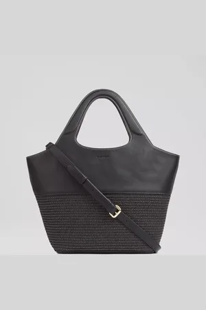 L.K. Bennett Carly Straw Crossbody Tote Bag