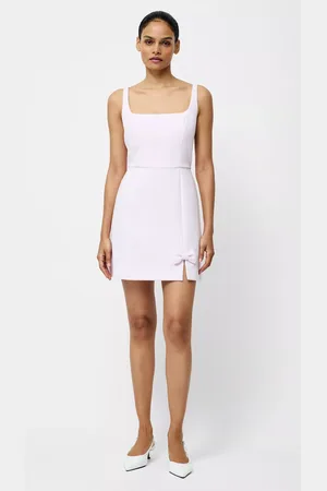 French Connection Whisper Bow Slit Strappy Mini Dress