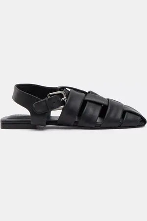 Hush Puppies Leather Padded Caged Fisherman Sandals