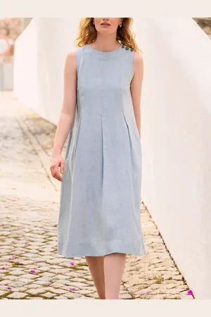 CELTIC & CO. Soft Pleat Pure Linen Dress