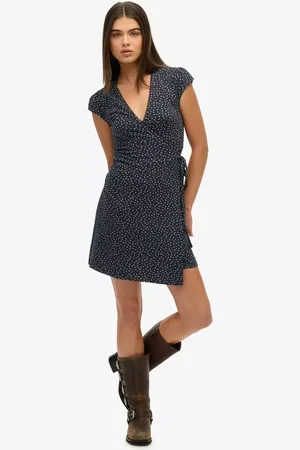 Superdry Athletic Essentials Floral Wrap Dress