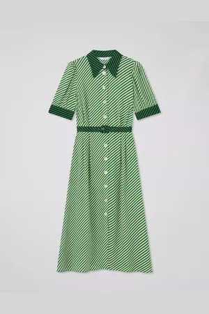 L.K. Bennett Petite Val Diagonal Stripe Shirt Dress