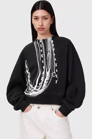 AllSaints Metallo Dana Chain Graphic Pure Organic Cotton Sweatshirt