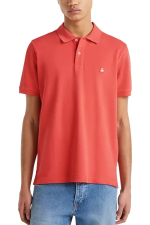 Benetton Cotton Regular Fit Short Sleeve Polo Shirt
