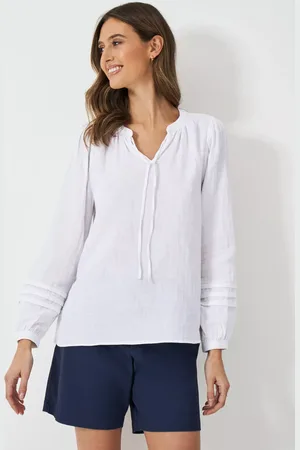 J.Crew Eden Double Cloth Tie Blouse