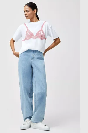French Connection Graphic Lace Bra T-Shirt