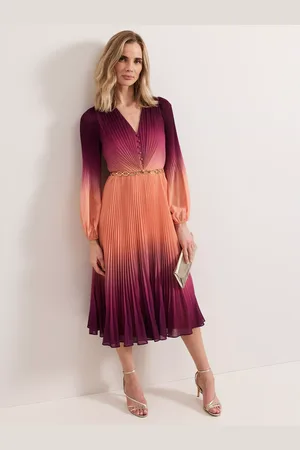 Phase Eight Mira Ombre Pleated Dress