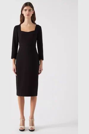 L.K. Bennett Altyn Fitted Crepe Midi Dress